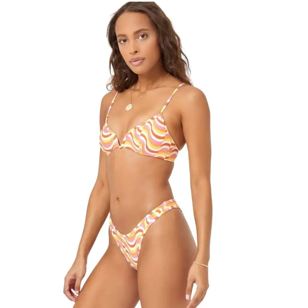 NWT! L*Space Eco Chic Econyl Whiplash Bikini Bottom - Size Small
